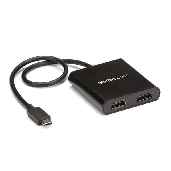 StarTech USB-C to Dual HDMI Adapter -adapteri, Musta