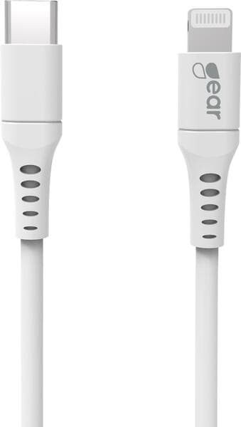 GEAR USB-C – Lightning -kaapeli, 2 m, valkoinen