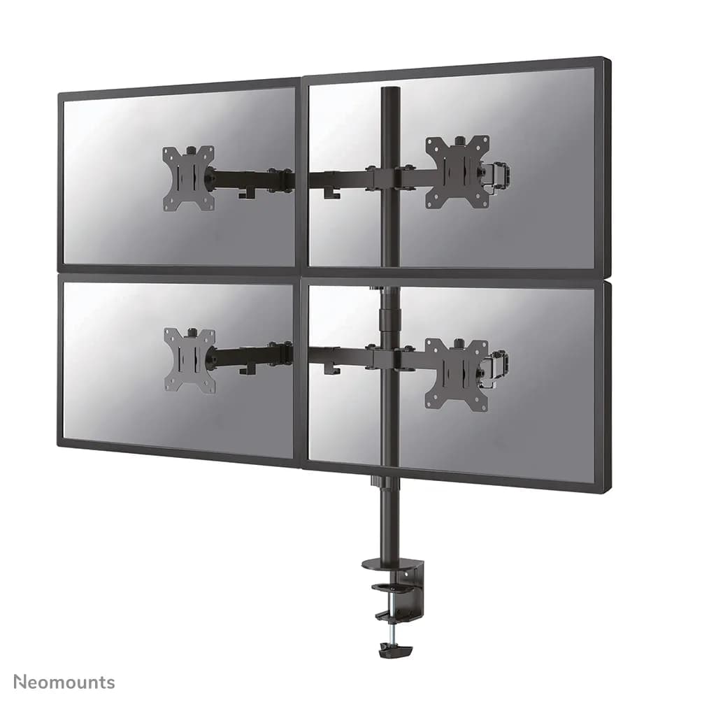 Neomounts FPMA-D550D4BLACK-pöytäteline neljälle näytölle 13-32"", täysin liikuteltava, 6 kg, musta