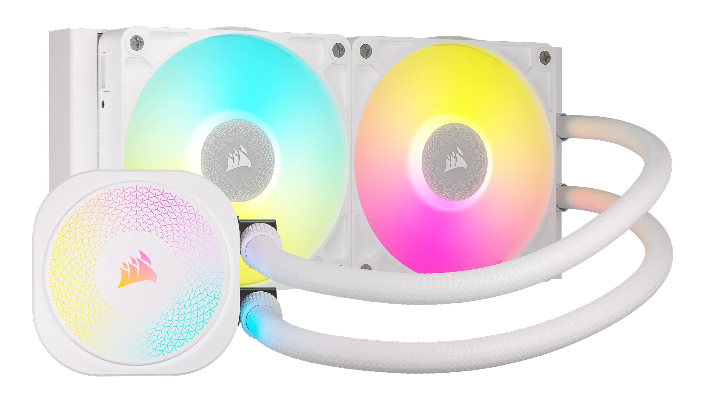 Corsair iCUE LINK TITAN RX 240mm RGB -nestejäähdytin, valkoinen