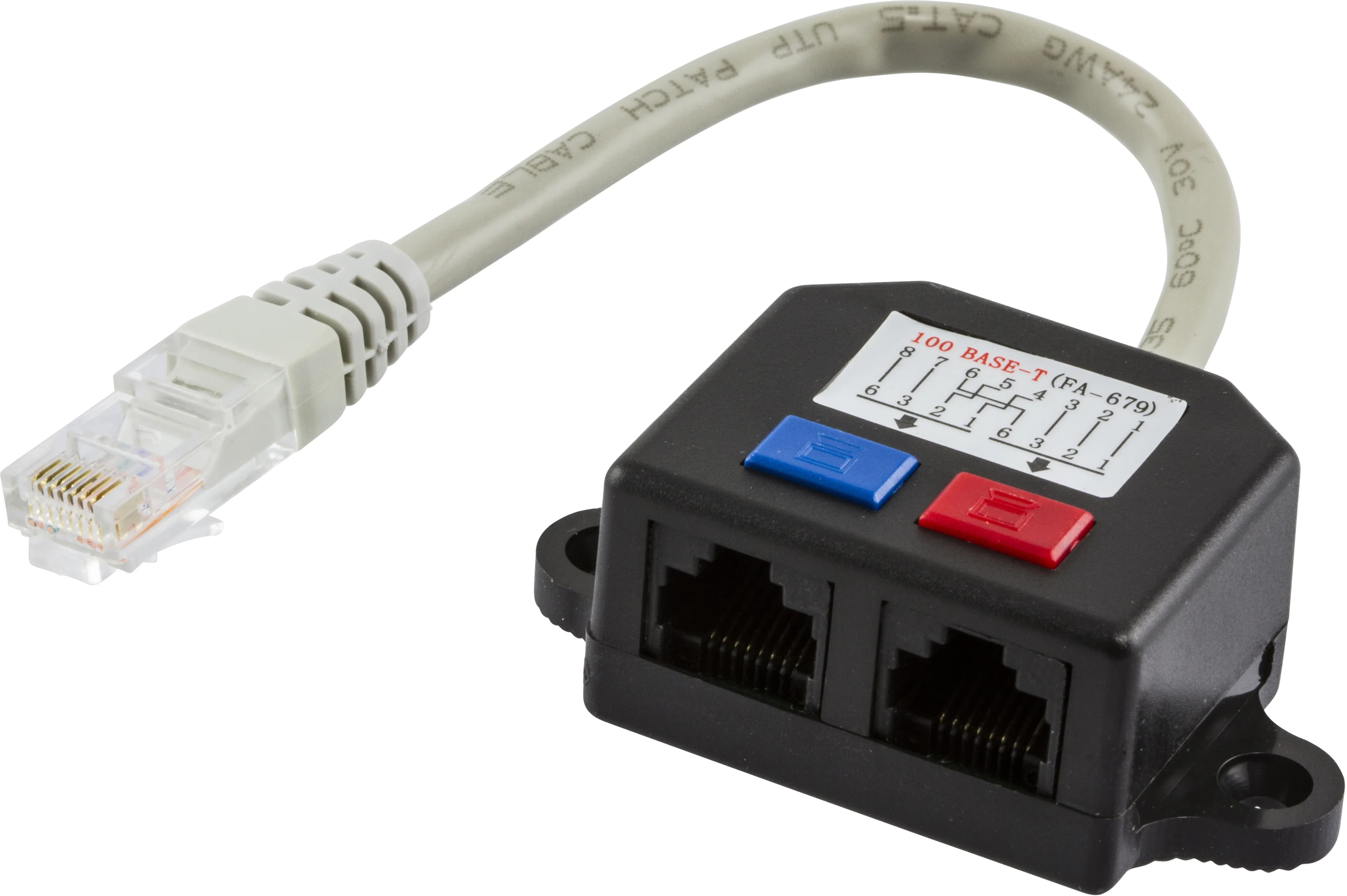 UTP Y-kaapeli (ej suojattu) RJ45 TP