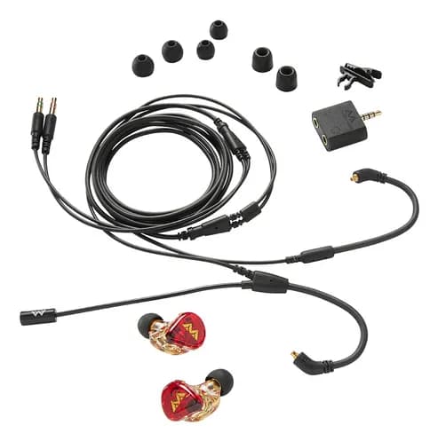 Antlion Audio Kimura Solo -nappikuulokemikrofoni, punainen