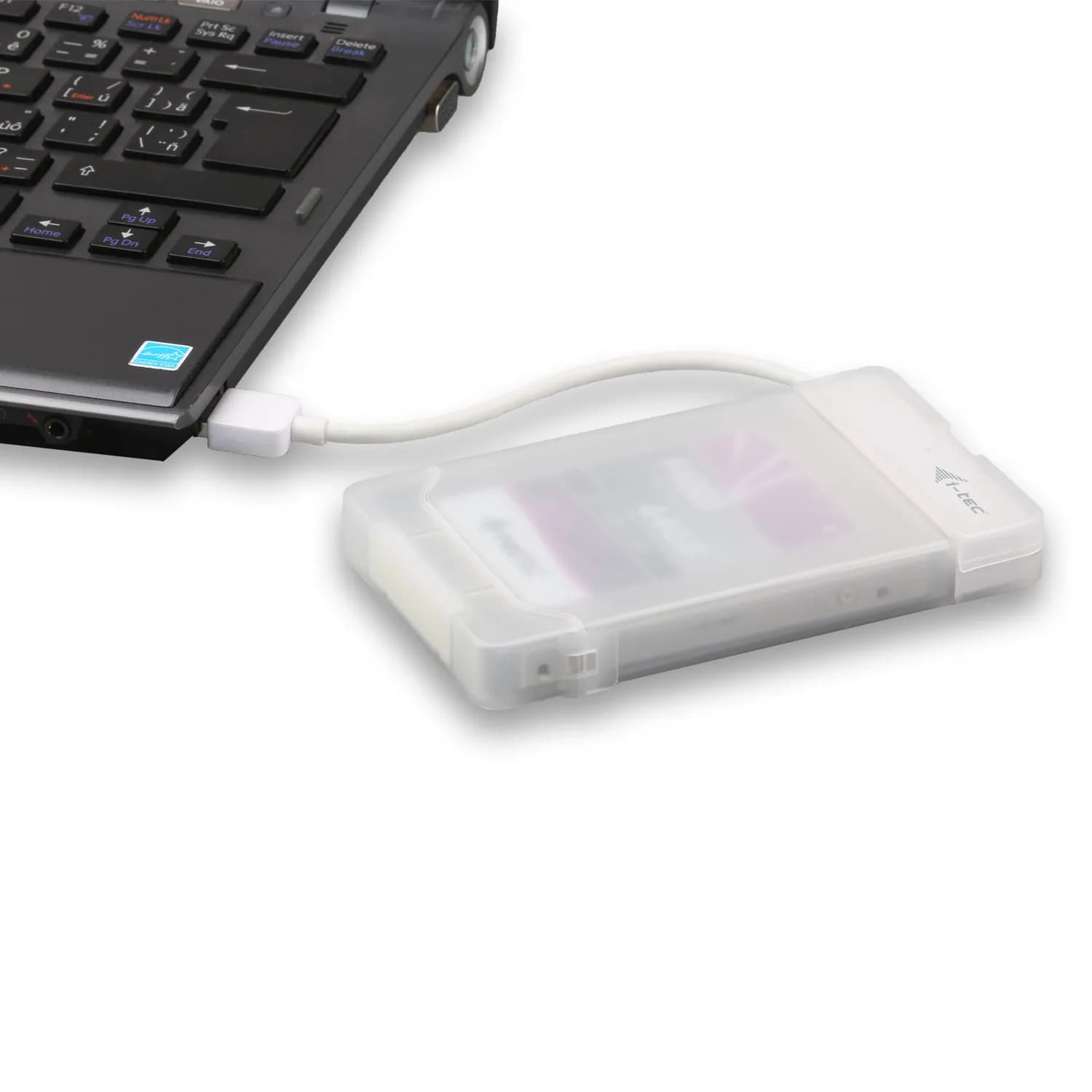 I-TEC MySafe USB-A Easy MYSAFEU314 2,5"" HDD/SSD-ulkoisen aseman kotelo, 1-paikkainen, USB 3.2 Gen 1, SATA, 15 cm, valkoinen