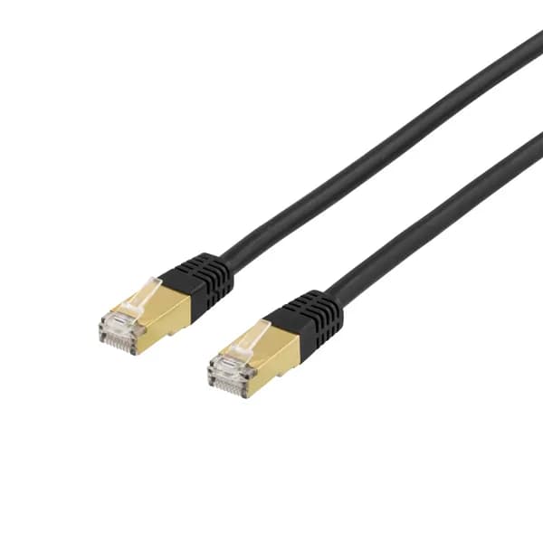 Deltaco Cat7 S/FTP RJ45 10m -verkkokaapeli, musta