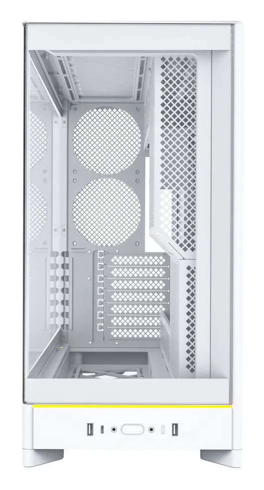 Montech HS02 -miditornikotelo ikkunalla ja RGB-valaistuksella, valkoinen