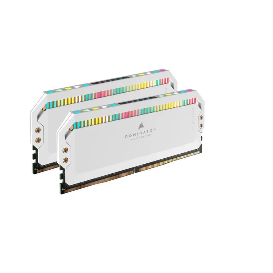 Corsair Dominator Platinum RGB 32 Gt (2 x 16 Gt) DDR5 6200 MHz, CL36 -muisti, valkoinen (XMP)