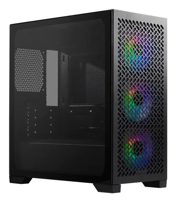 Cooler Master Elite 302 -minitornikotelo ikkunalla ja RGB-valaistuksella, musta