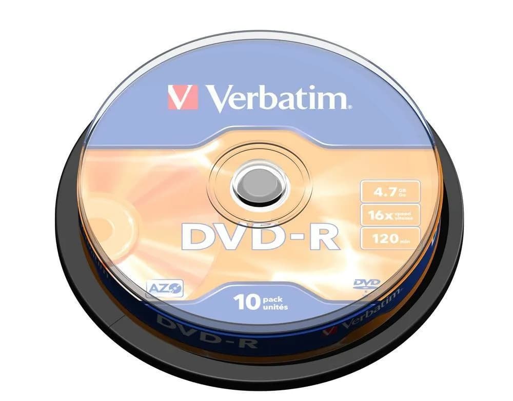 DVD-R General, 16X, Branded Matt Silver (10)