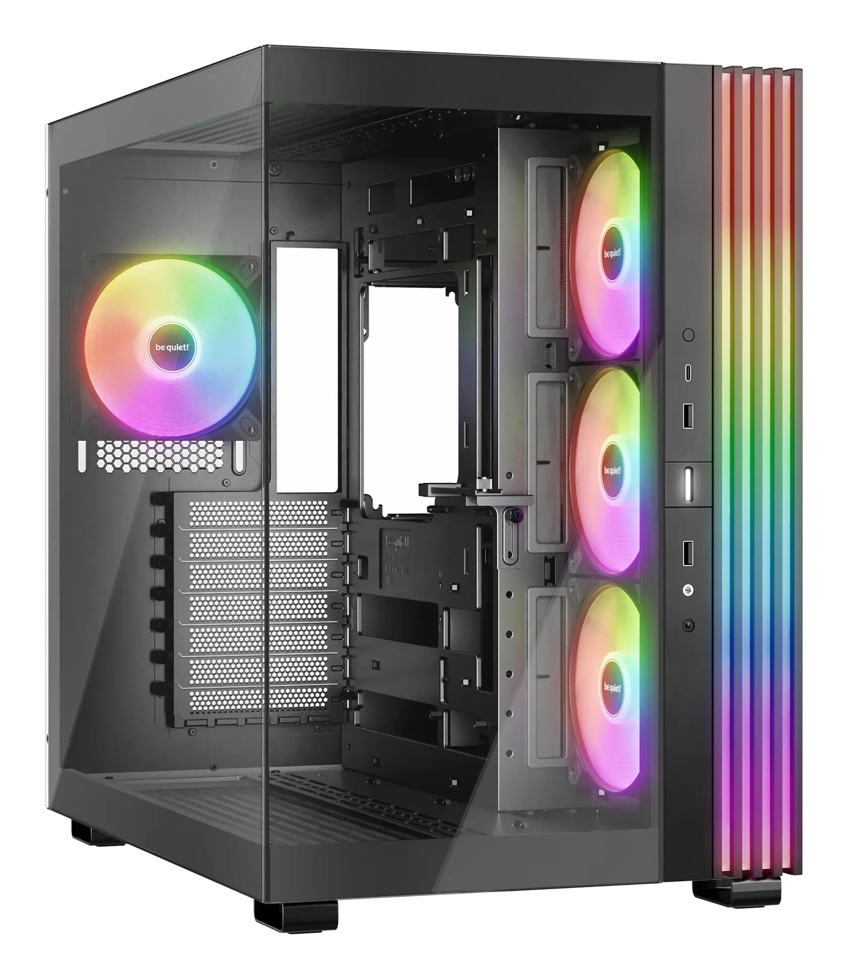 be quiet! Light Base 600 LX -miditornikotelo ikkunalla ja RGB-valaistuksella, musta