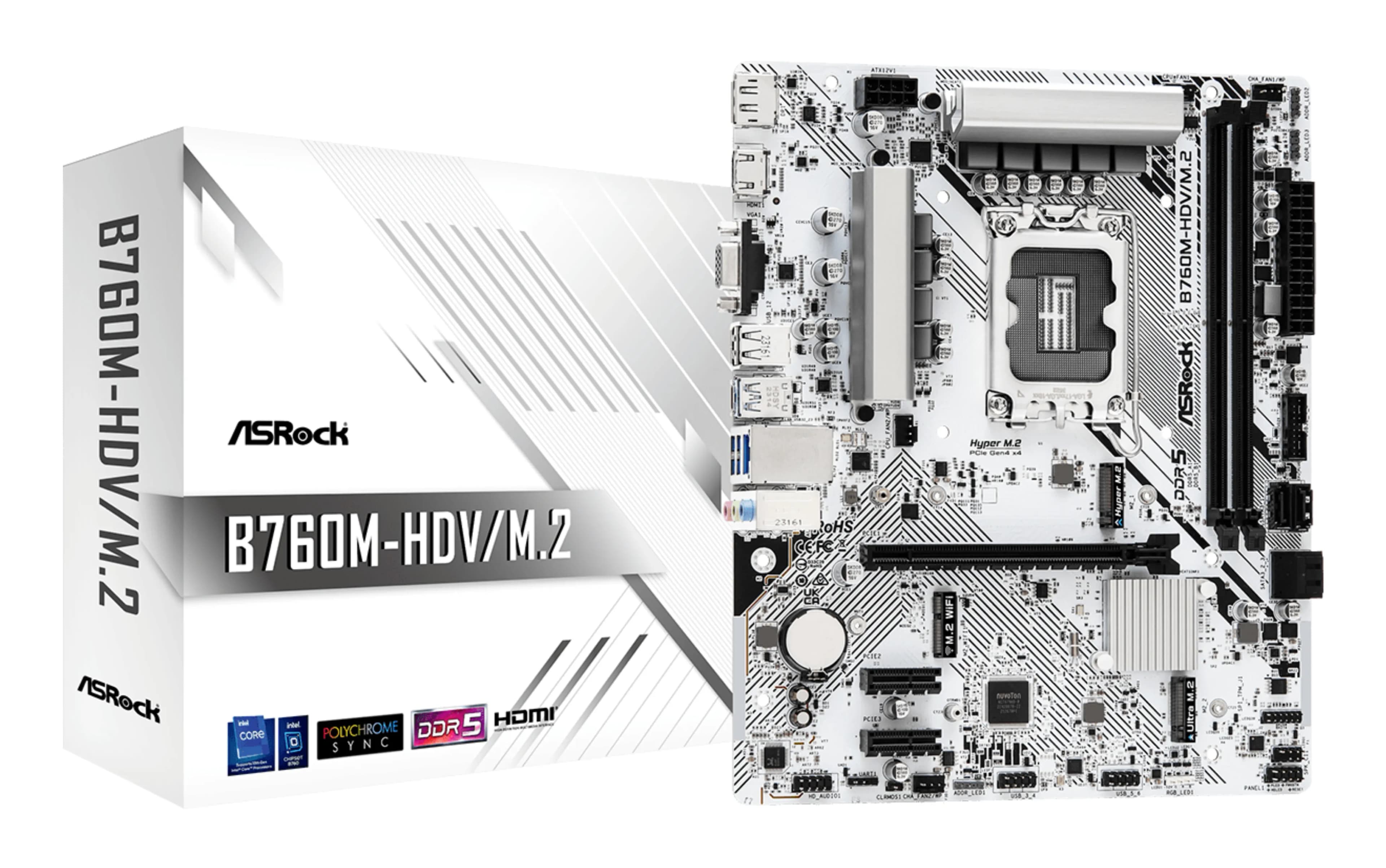ASRock B760M-H/M.2 DDR5 LGA1700 mATX -emolevy
