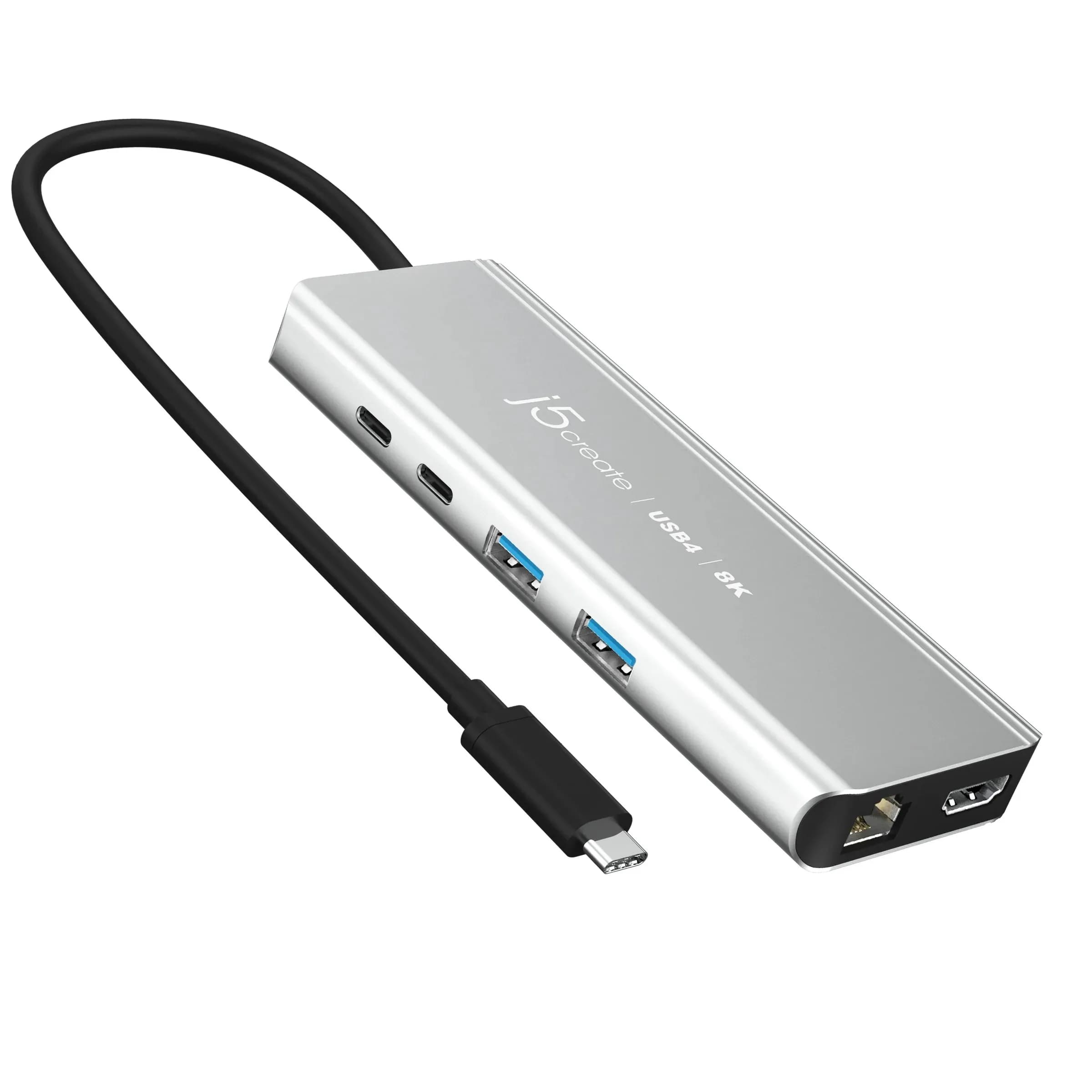 J5 Create USB4 8K MULTI-PORT HUB SPACE - GREY