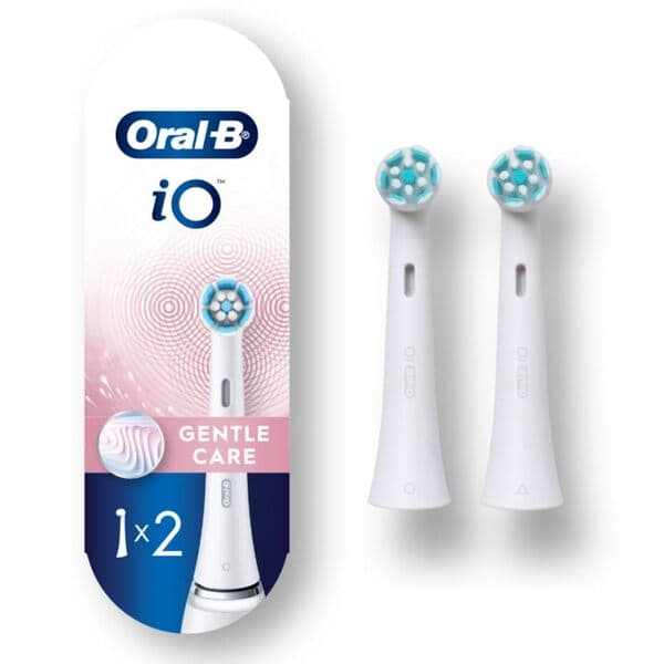 Oral-B iO Gentle Care 8 kpl -vaihtoharjaspäät, Valkoinen
