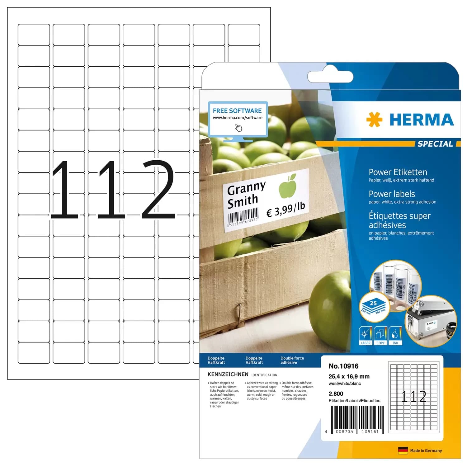 Herma label extremely strong 25,4x16,9 (2800)