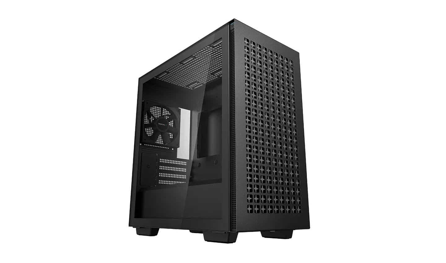 DeepCool CH370 -micro-ATX-kotelo ikkunalla ja RGB-valaistuksella, musta