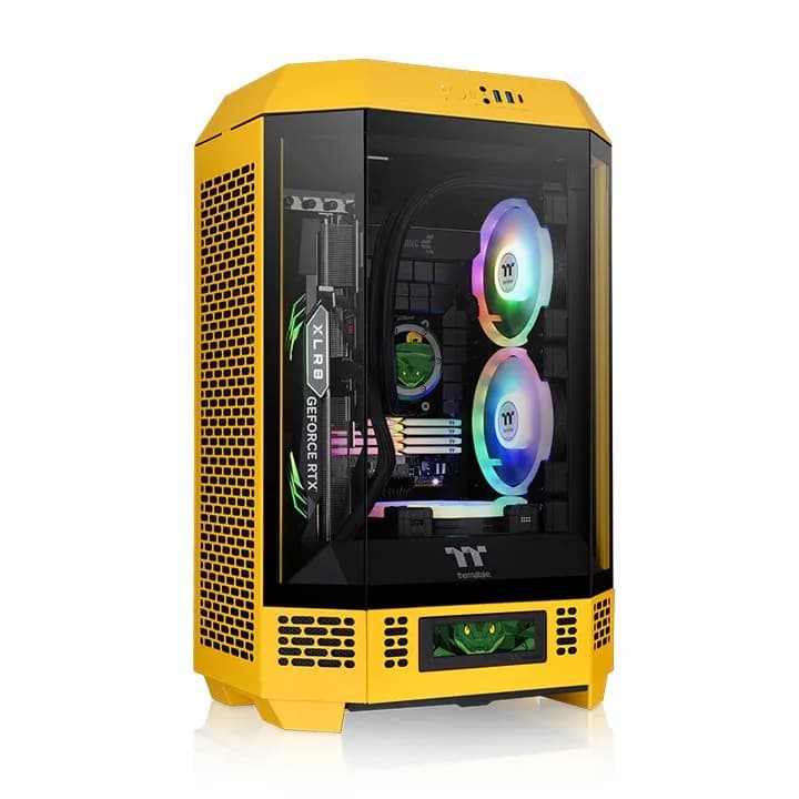 Thermaltake The Tower 300 -micro-ATX-kotelo ikkunalla, Bumblebee Yellow