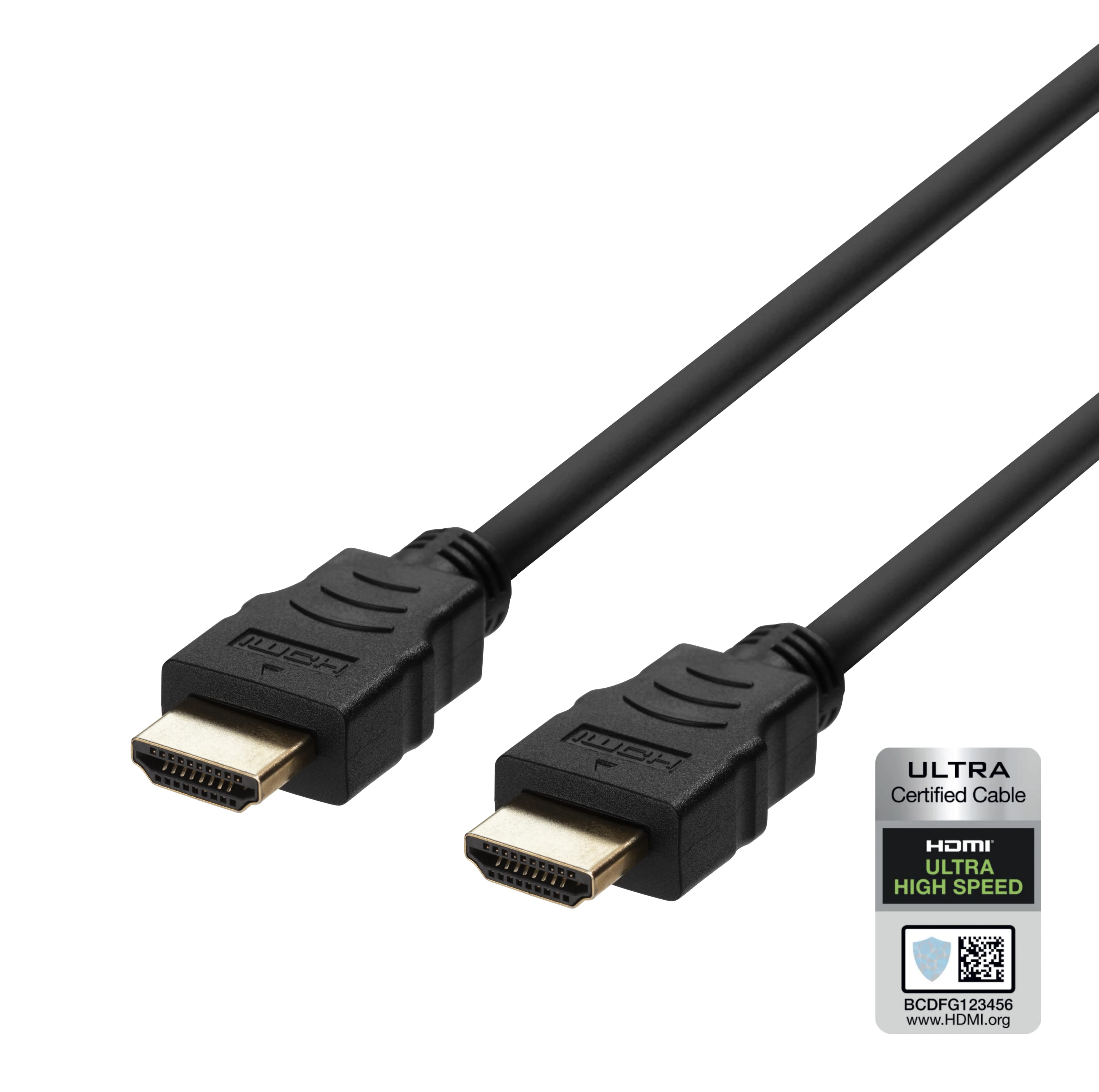 Deltaco HDMI 2.1 Ultra High Speed -kaapeli, jossa 8K, 3 m, musta