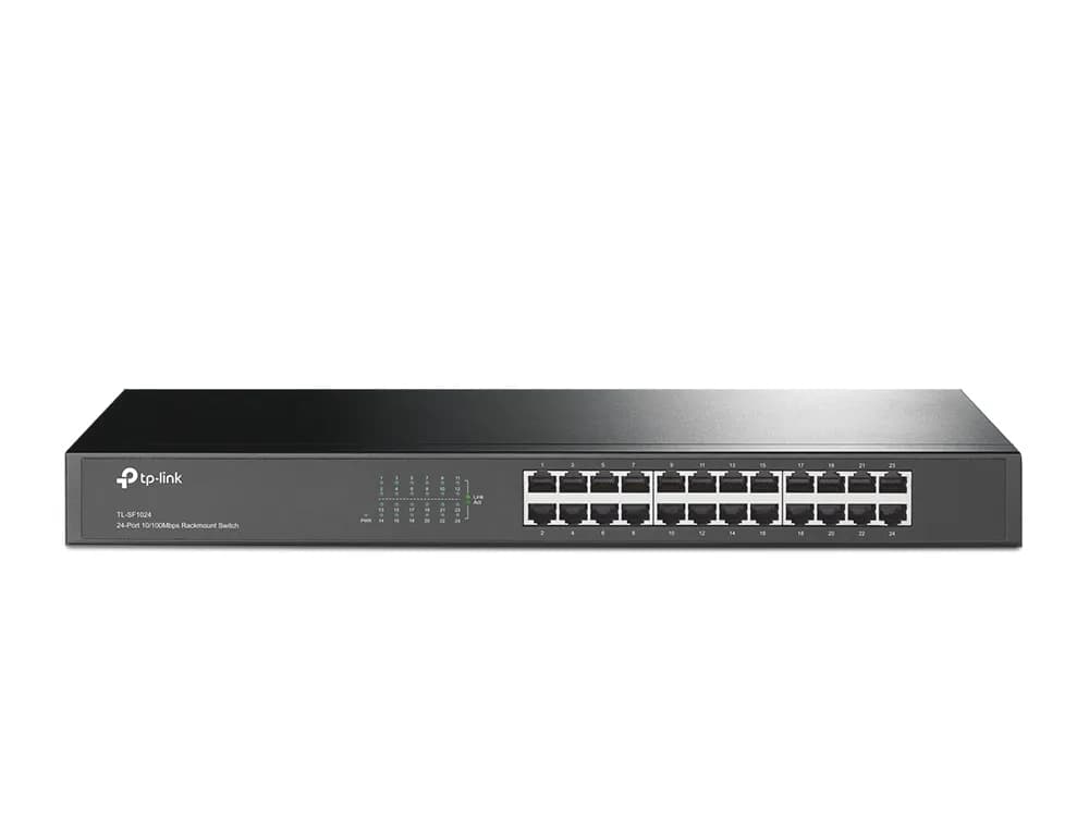 TP-Link verkkokytkin, 24-ports, 10/100 Mbps, RJ45, 19""