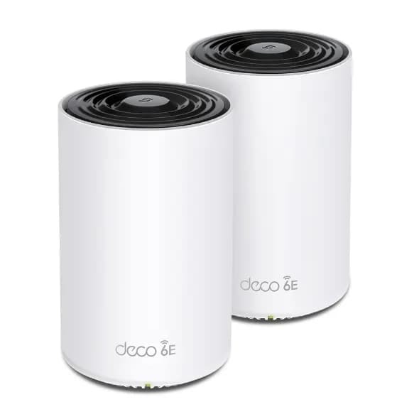 TP-Link Deco XE75 -mesh WiFi -järjestelmä, Wi-Fi 6E, AXE5400, Tri-band, 2 kpl, valkoinen