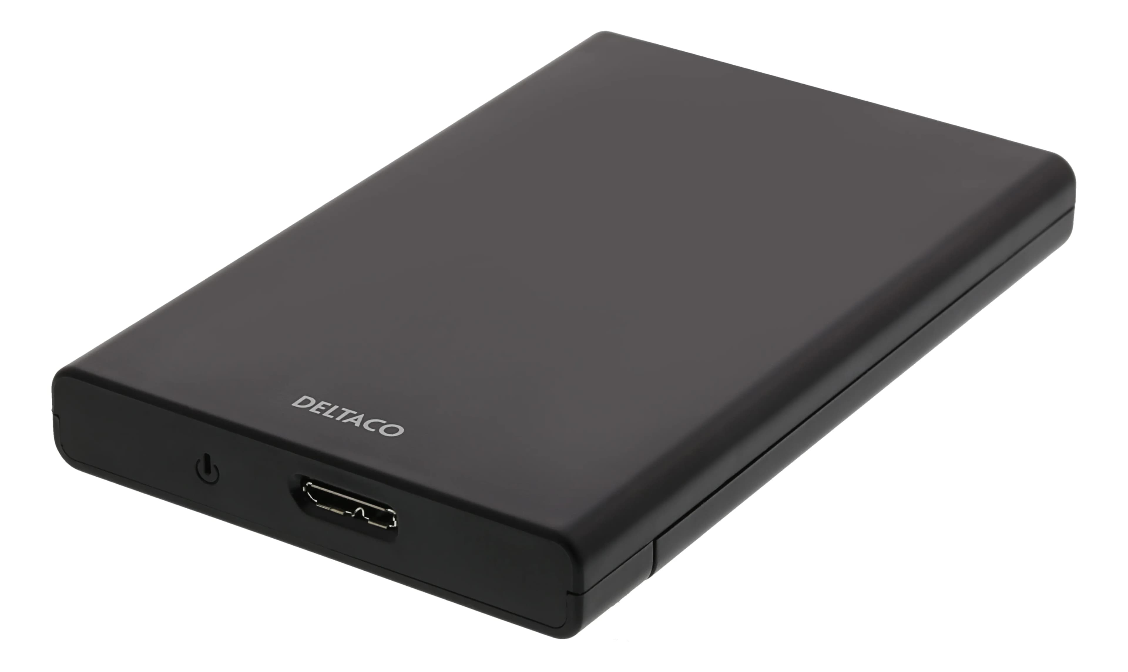 DELTACO MAP-K2568 2,5"" HDD/SSD-ulkoisen aseman kotelo, 1-paikkainen, USB 3.2 Gen 1, työkaluton, musta