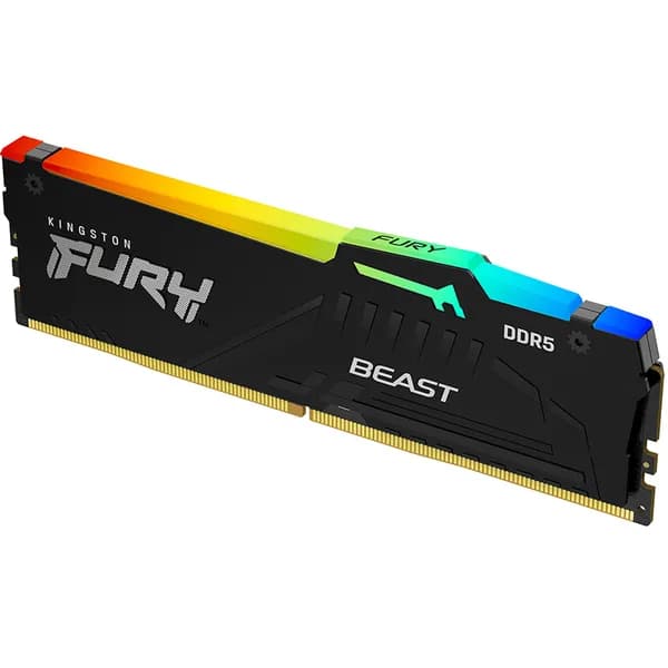 Kingston FURY Beast RGB 64 Gt (4 x 16 Gt) DDR5 5600 MHz, CL40 -muisti (EXPO/XMP)