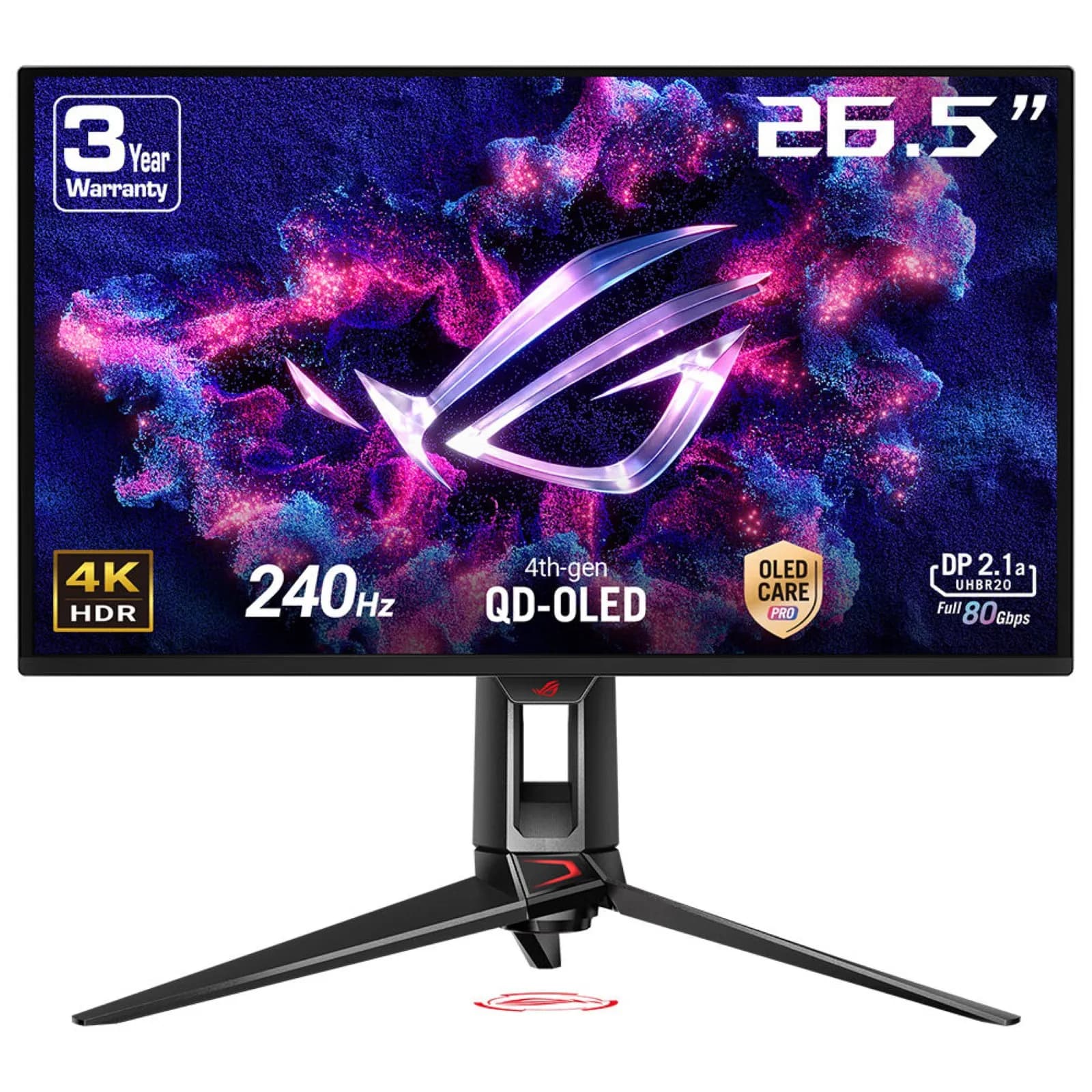 ASUS ROG Swift OLED PG27UCDM 27"" 4K UHD, OLED 240Hz -pelinäyttö, USB-C hub