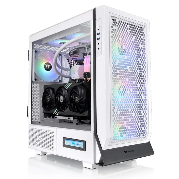 Thermaltake CA-1X5-00M6WN-00-miditornikotelo ikkunalla RGB-valaistuksella, valkoinen