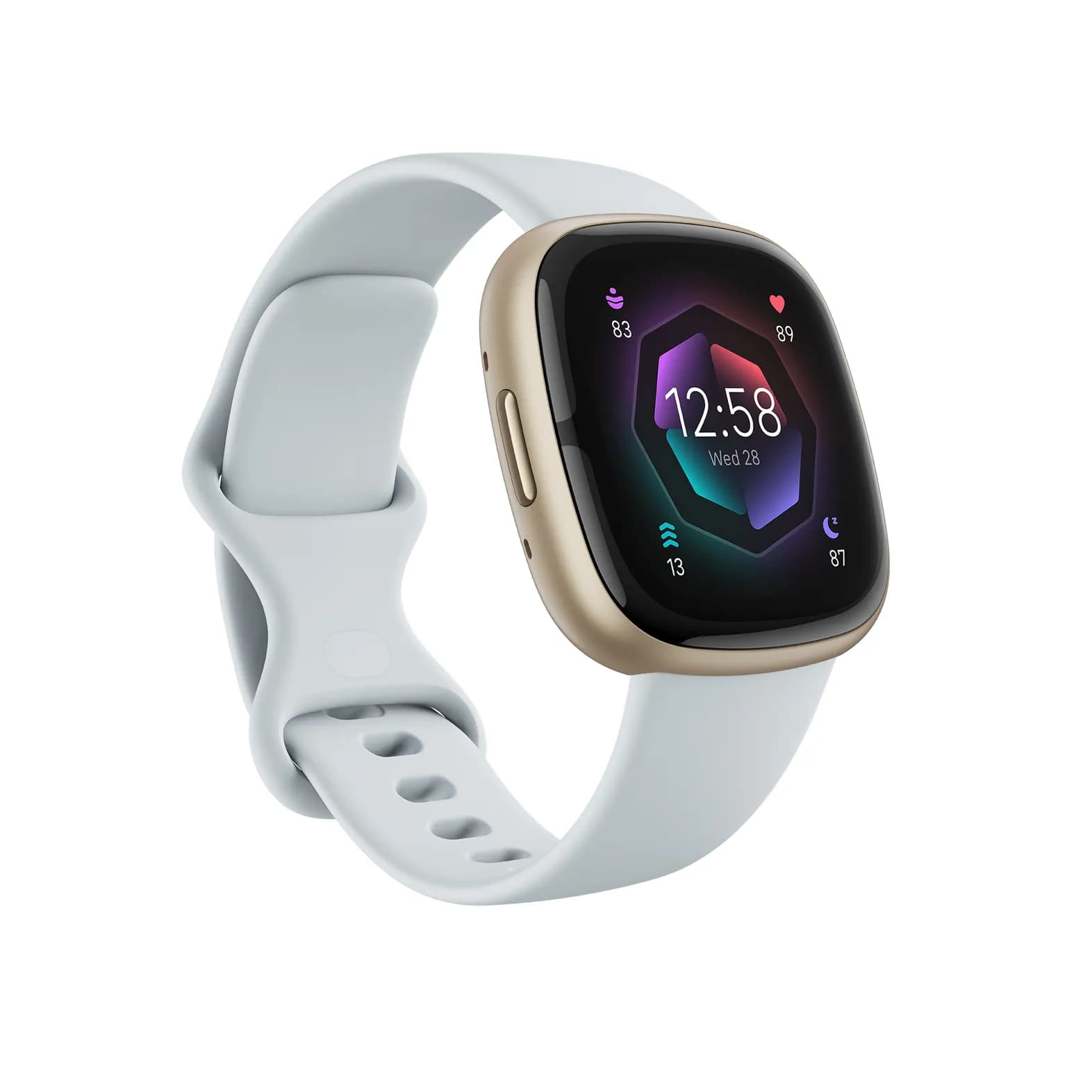 Fitbit Sense 2 40.5mm -älykello, soft gold / blue mist