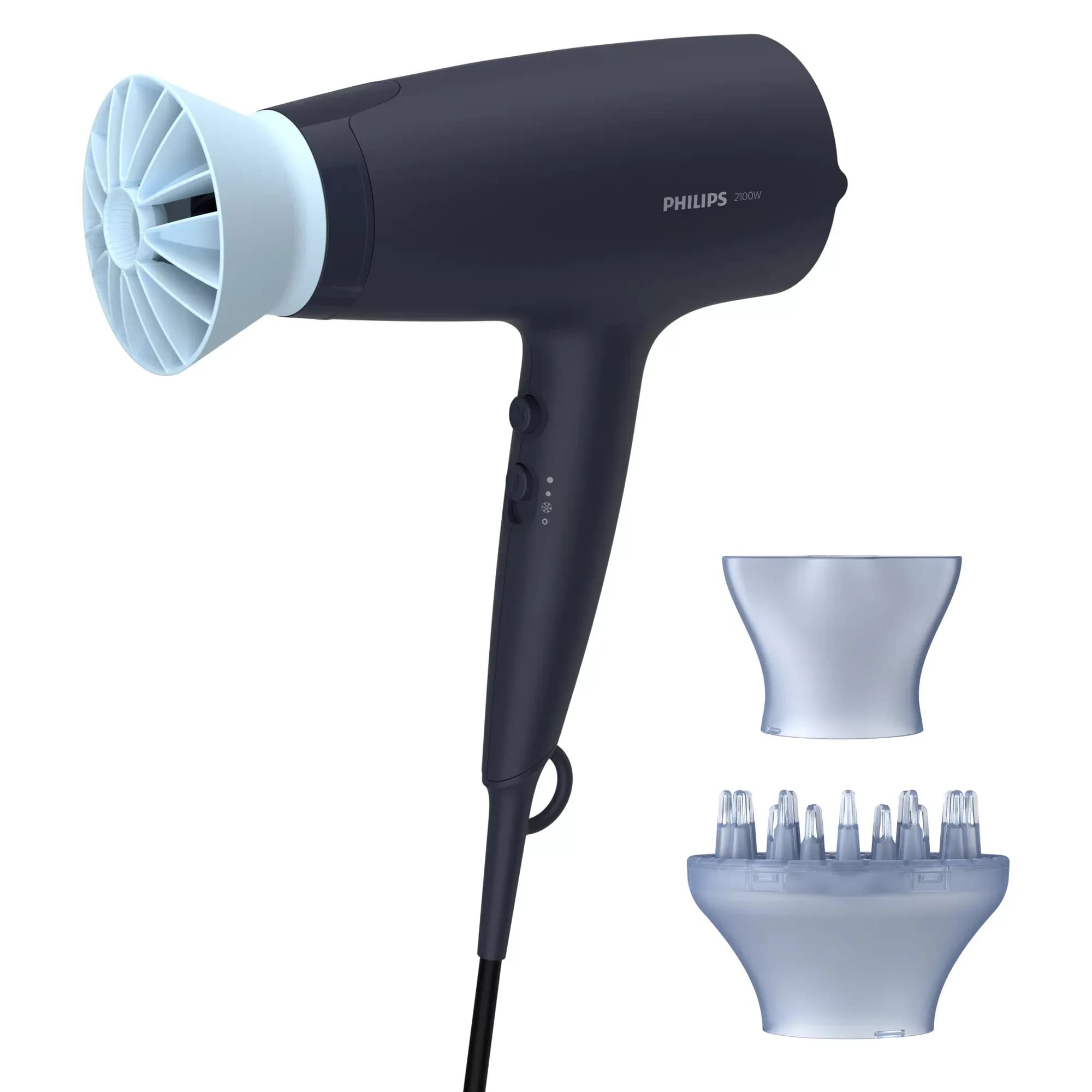 Philips 3000 Series BHD360/20, 2100 W -hiustenkuivaaja, tummansininen