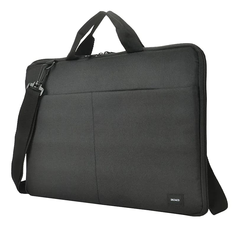Deltaco Recycled Laptop sleeve -tietokonelaukku, musta, 16""