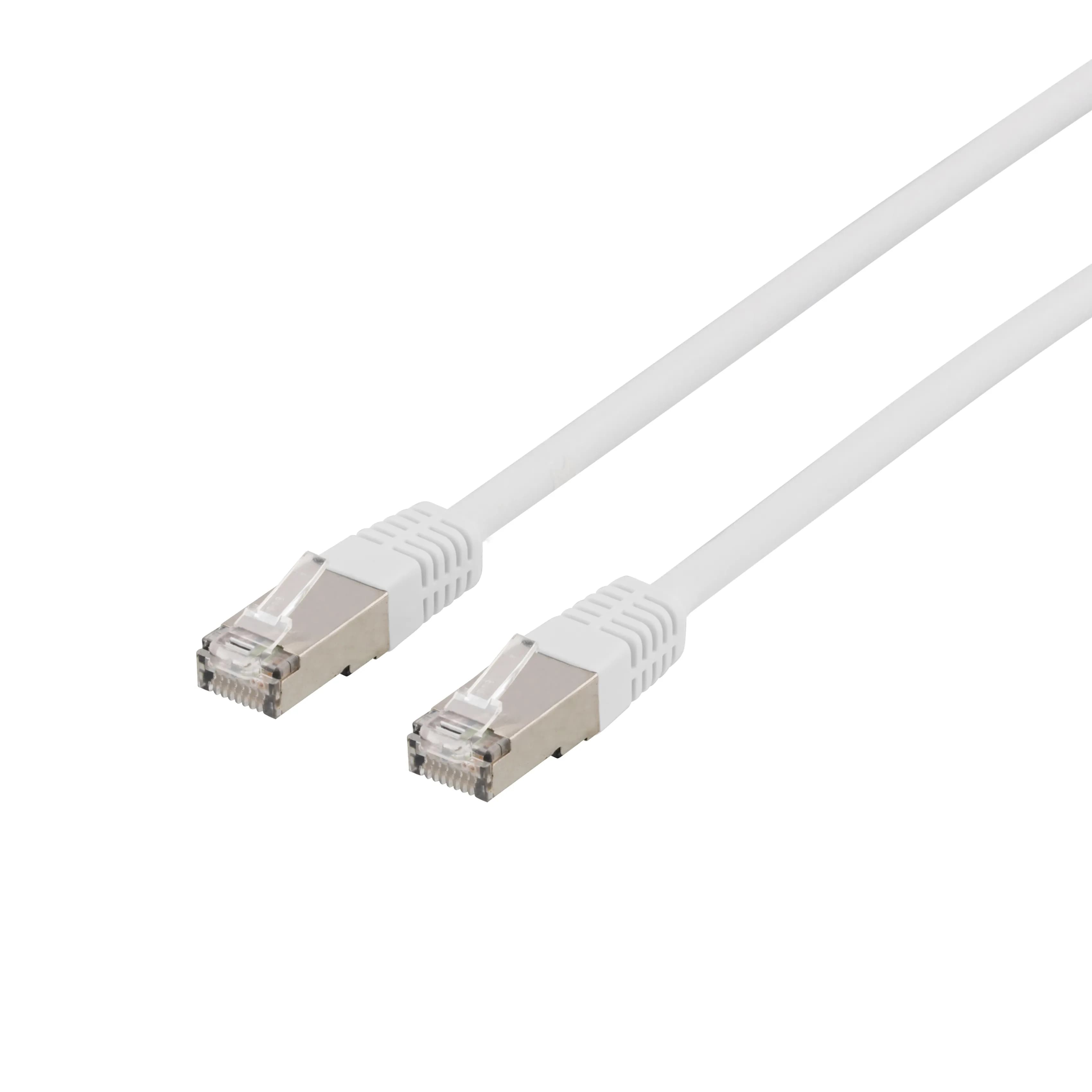 Deltaco Cat6a U/FTP RJ45 1.5m -verkkokaapeli, valkoinen