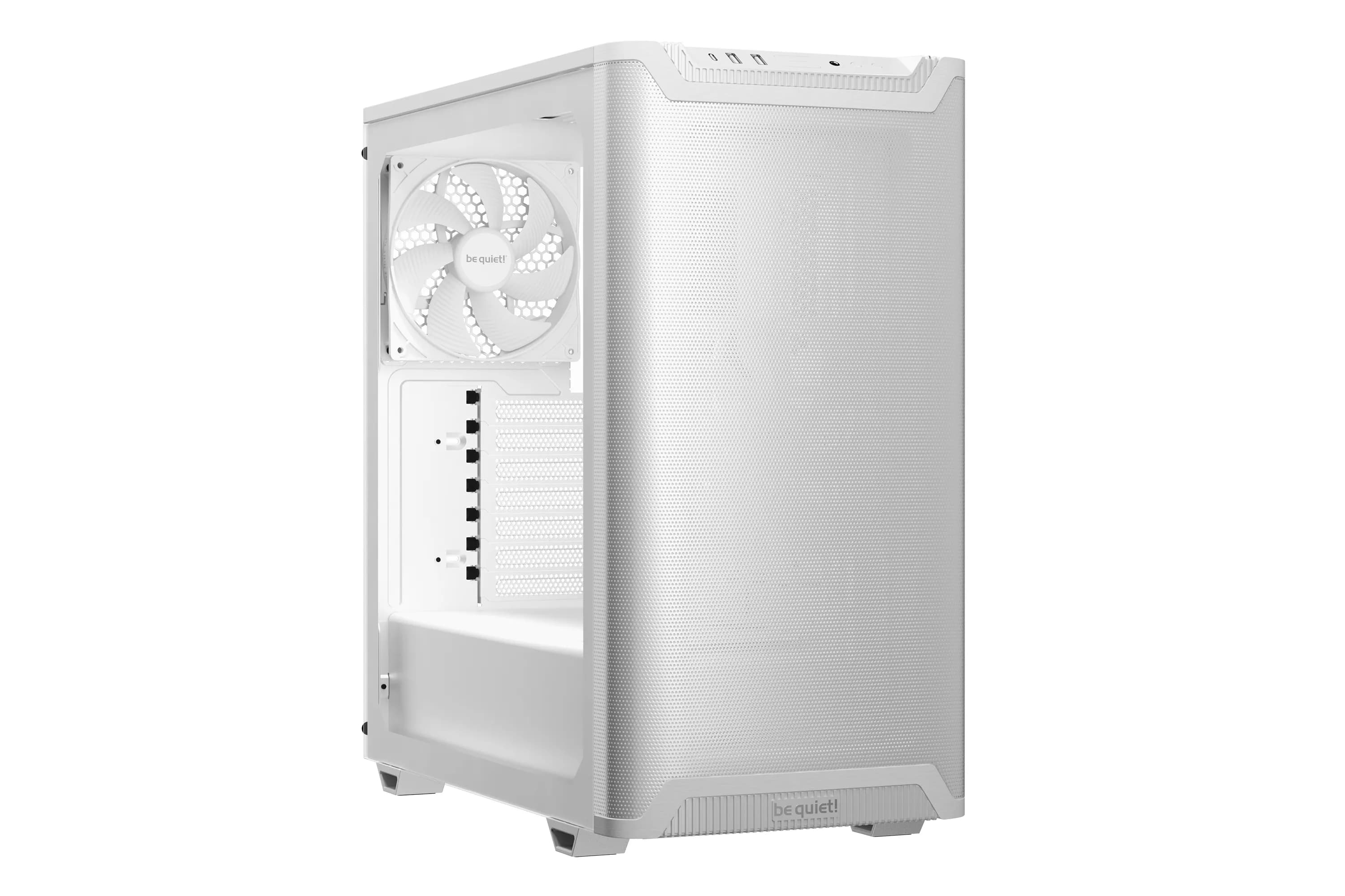 be quiet! Pure Base 501 Airflow -miditornikotelo ikkunalla, valkoinen