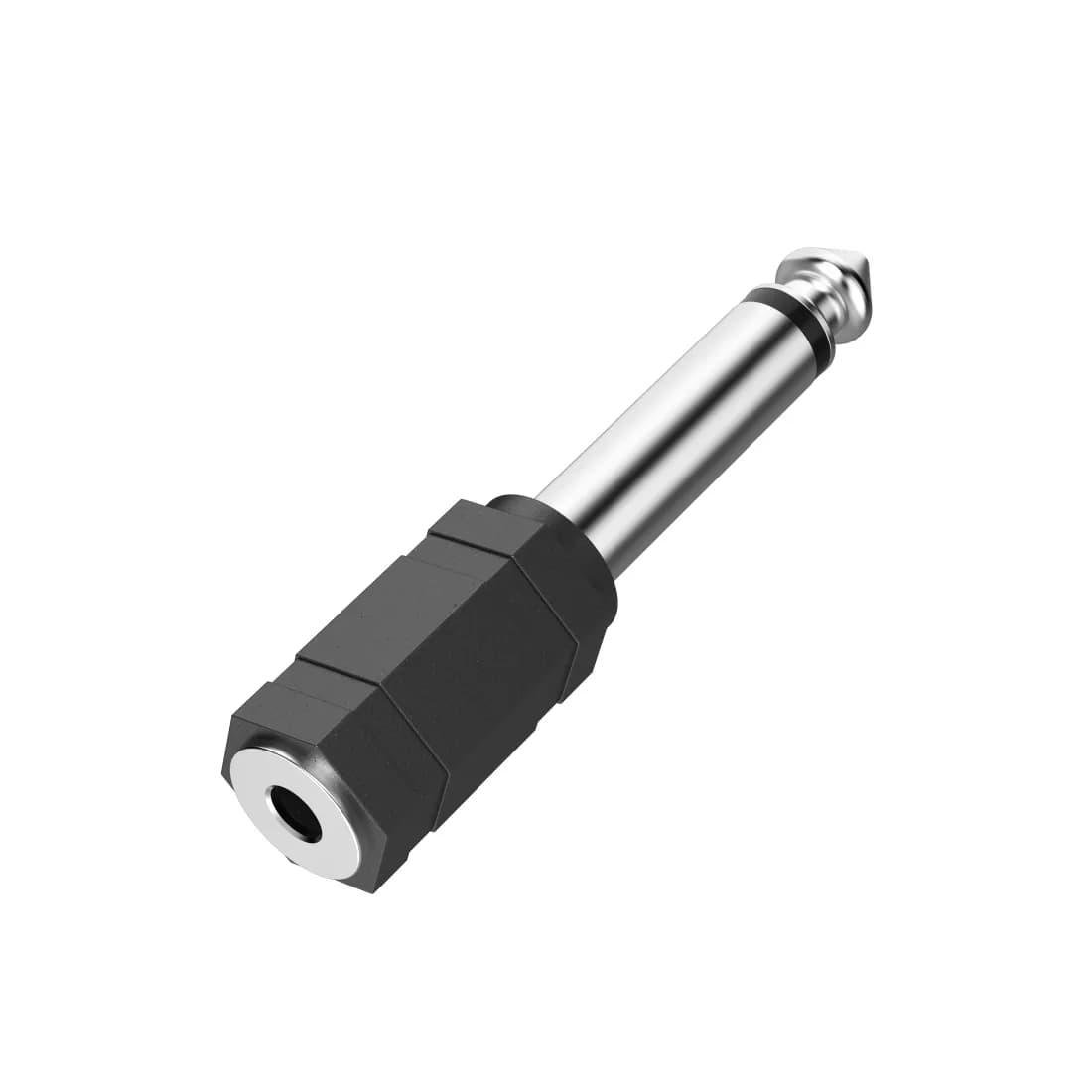 HAMA Adapter Audio 3.5 to 6.3 Female to Male Mono -adapteri, Musta