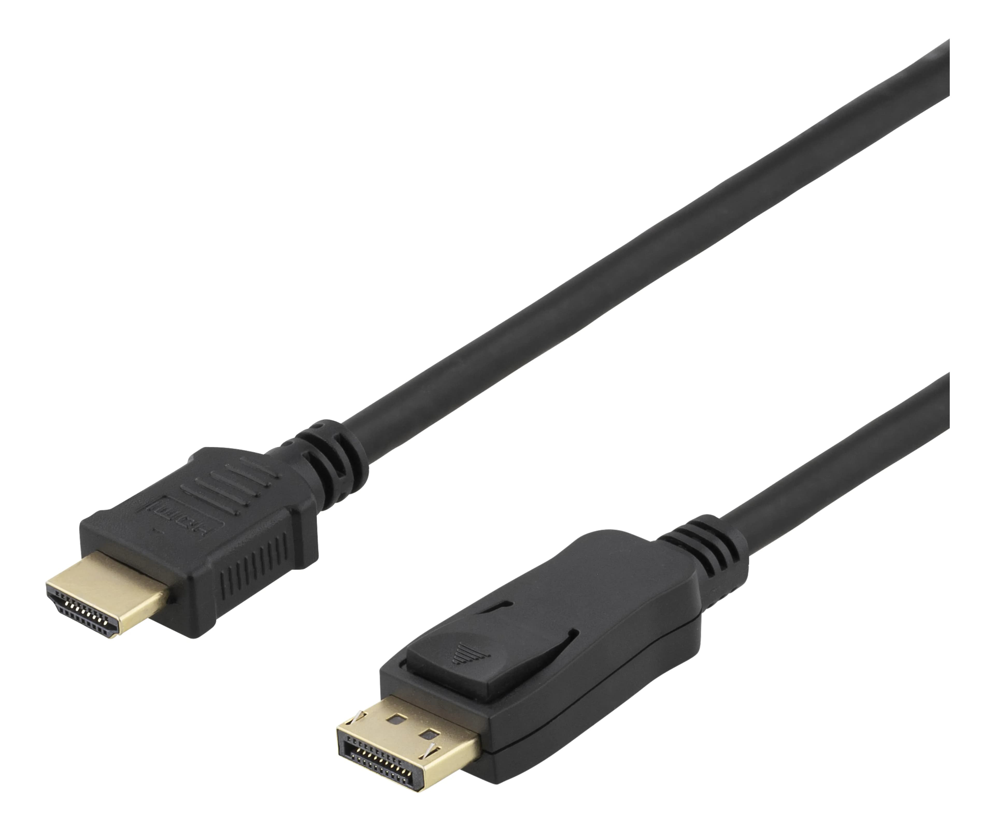 Deltaco DisplayPort – HDMI -kaapeli, jossa 4K, 10 m, musta