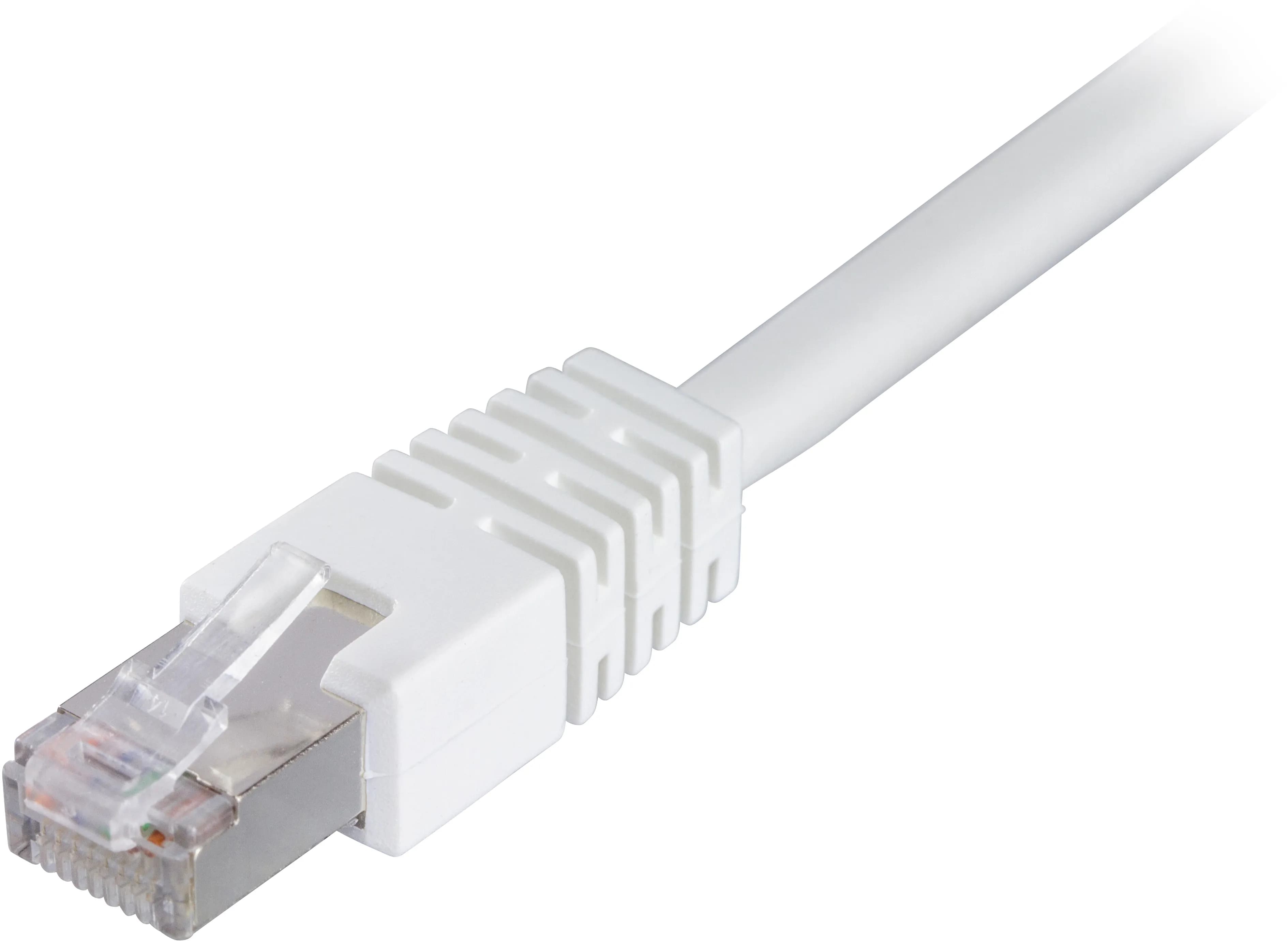 Deltaco Cat6 F/UTP RJ45 50m -verkkokaapeli, valkoinen