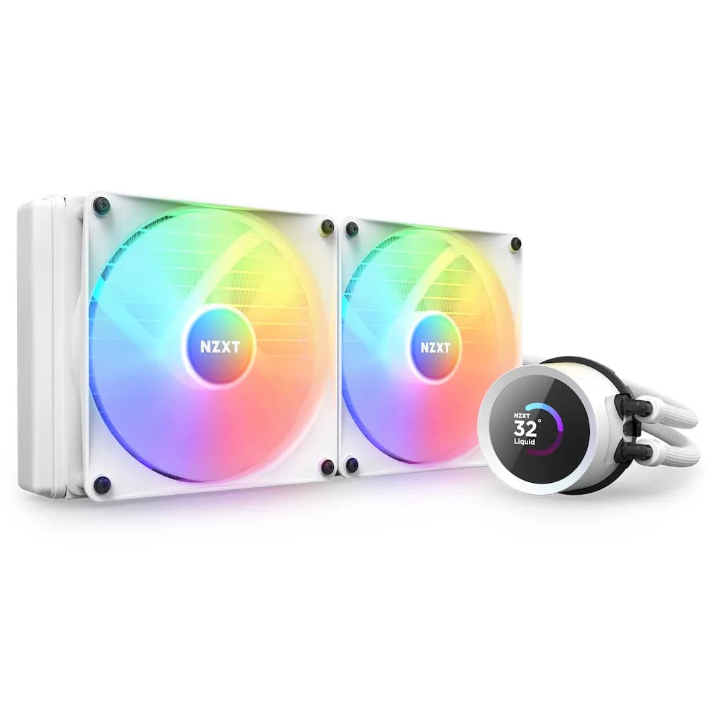 NZXT Kraken 280mm RGB -nestejäähdytin, valkoinen