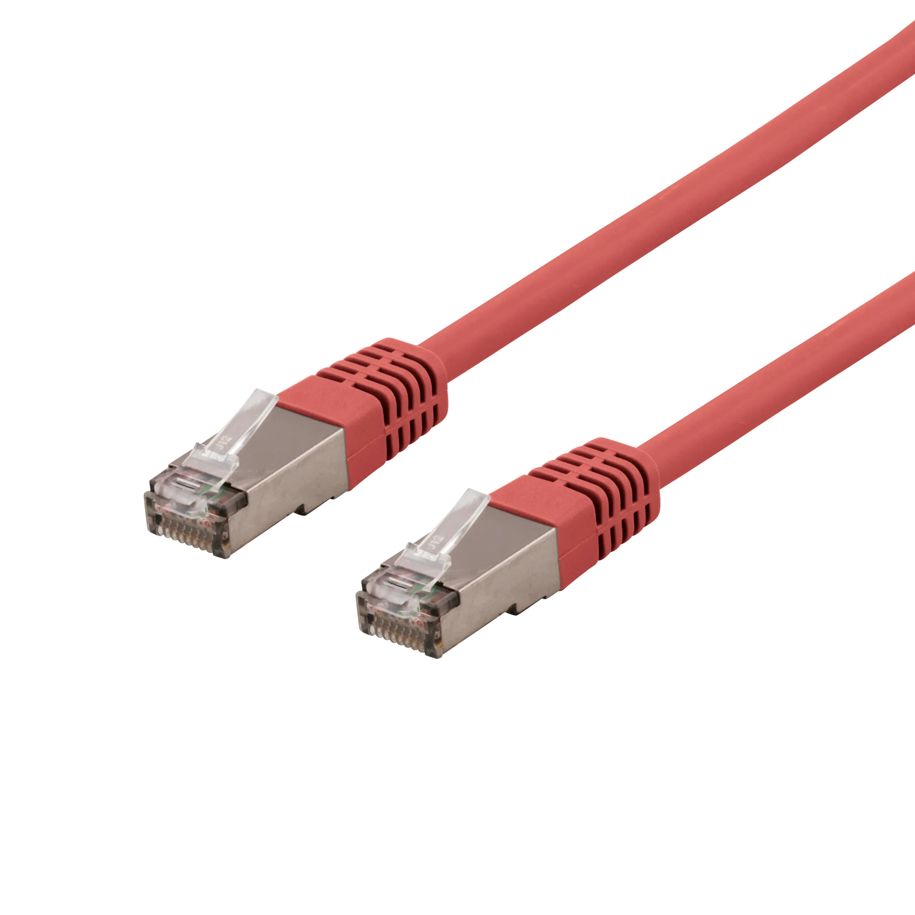 Deltaco Cat6a U/FTP RJ45 3m -verkkokaapeli, punainen