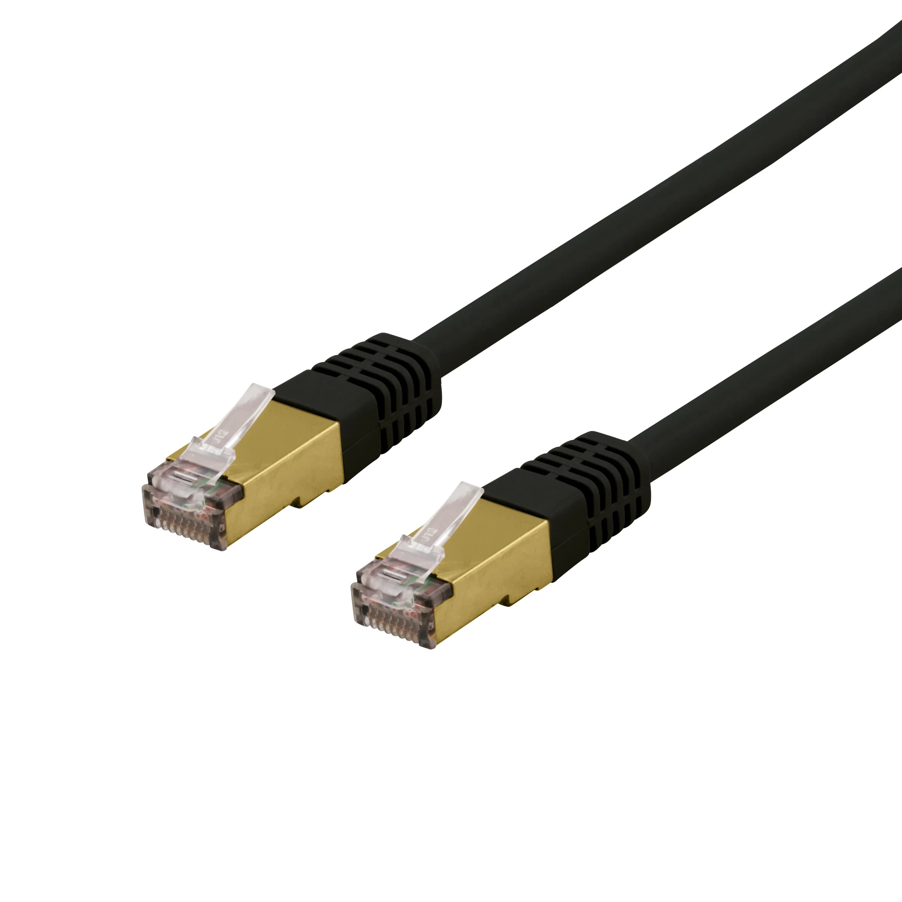 Deltaco Cat6a S/FTP RJ45 5m -verkkokaapeli, musta