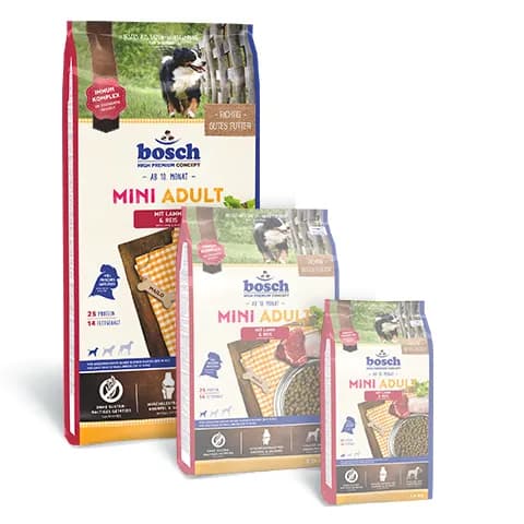 Bosch Mini Adult with Lamb & Rice, Koiran kuivaruoka, Gluteeniton, 15 kg