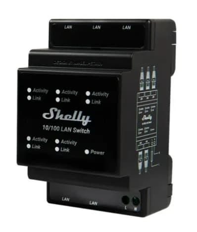 Shelly LAN Switch -DIN-verkkokytkin
