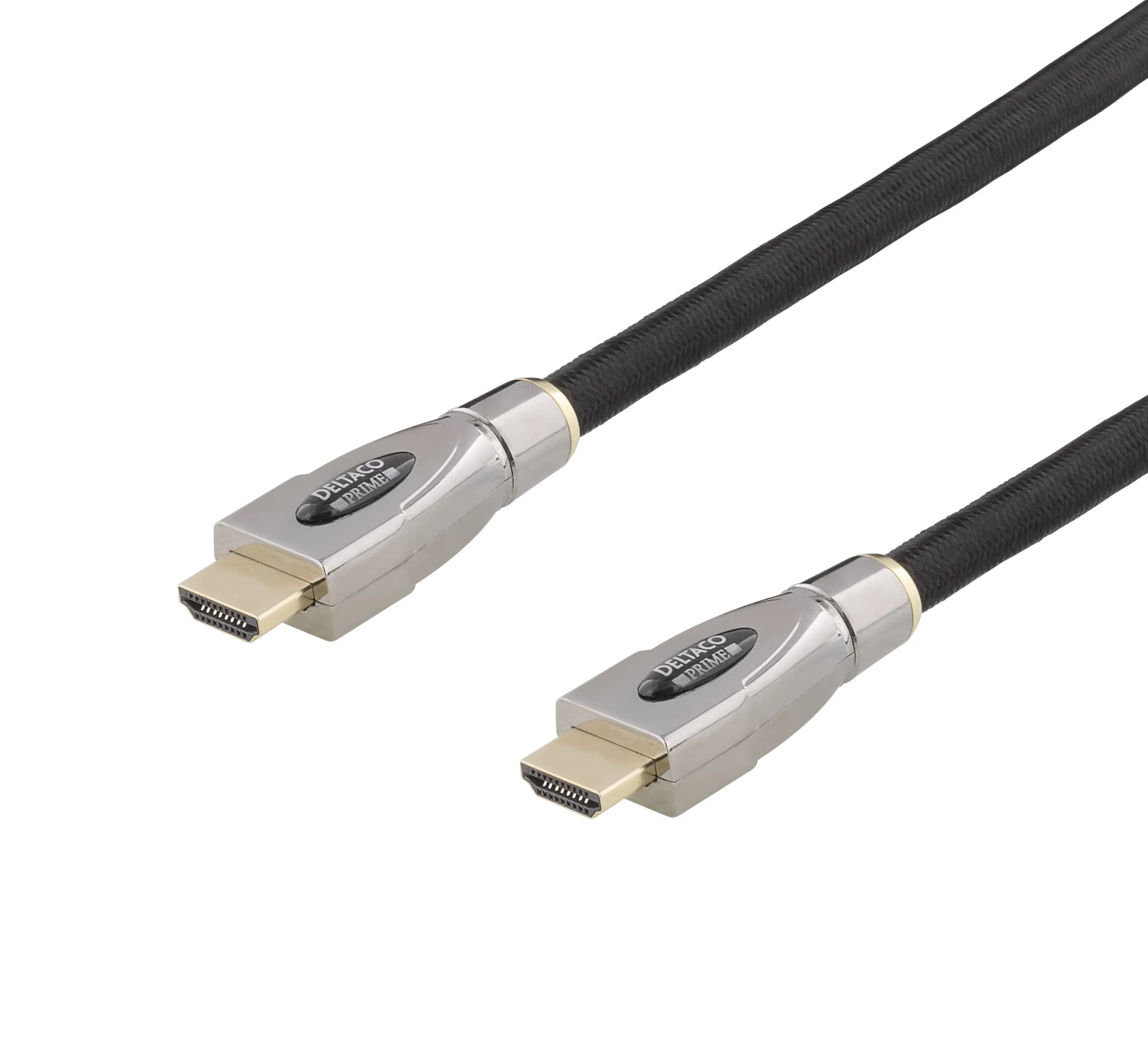 Deltaco PRIME HDMI-4100 aktiivinen HDMI 2.0 -kaapeli, 4K, jossa Ethernet, 10 m, musta