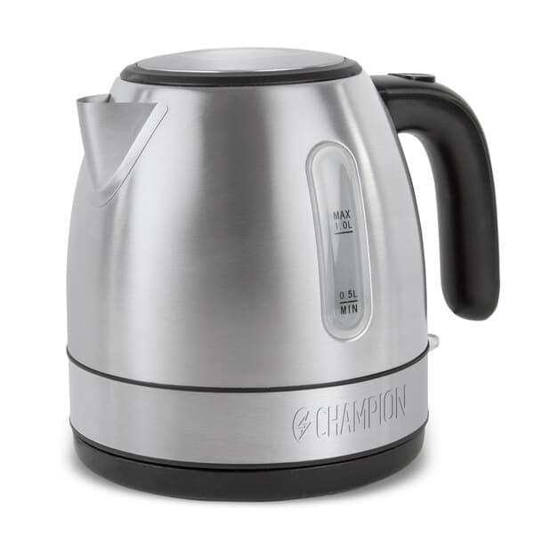 Champion VK050 -vedenkeitin, 1,0 l, 2200 W, ruostumaton teräs
