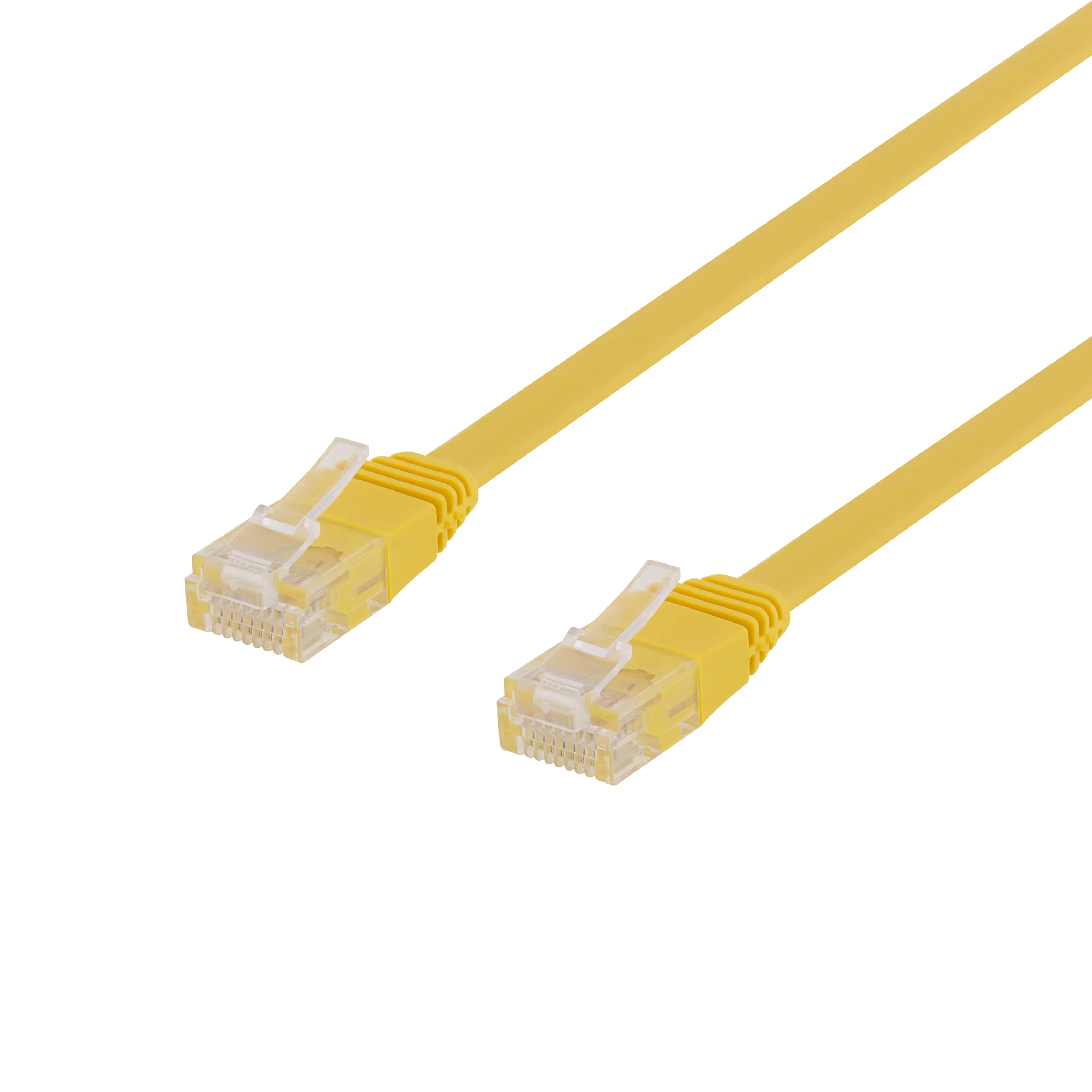 Deltaco Cat6 U/UTP RJ45 0.5m -verkkokaapeli, keltainen