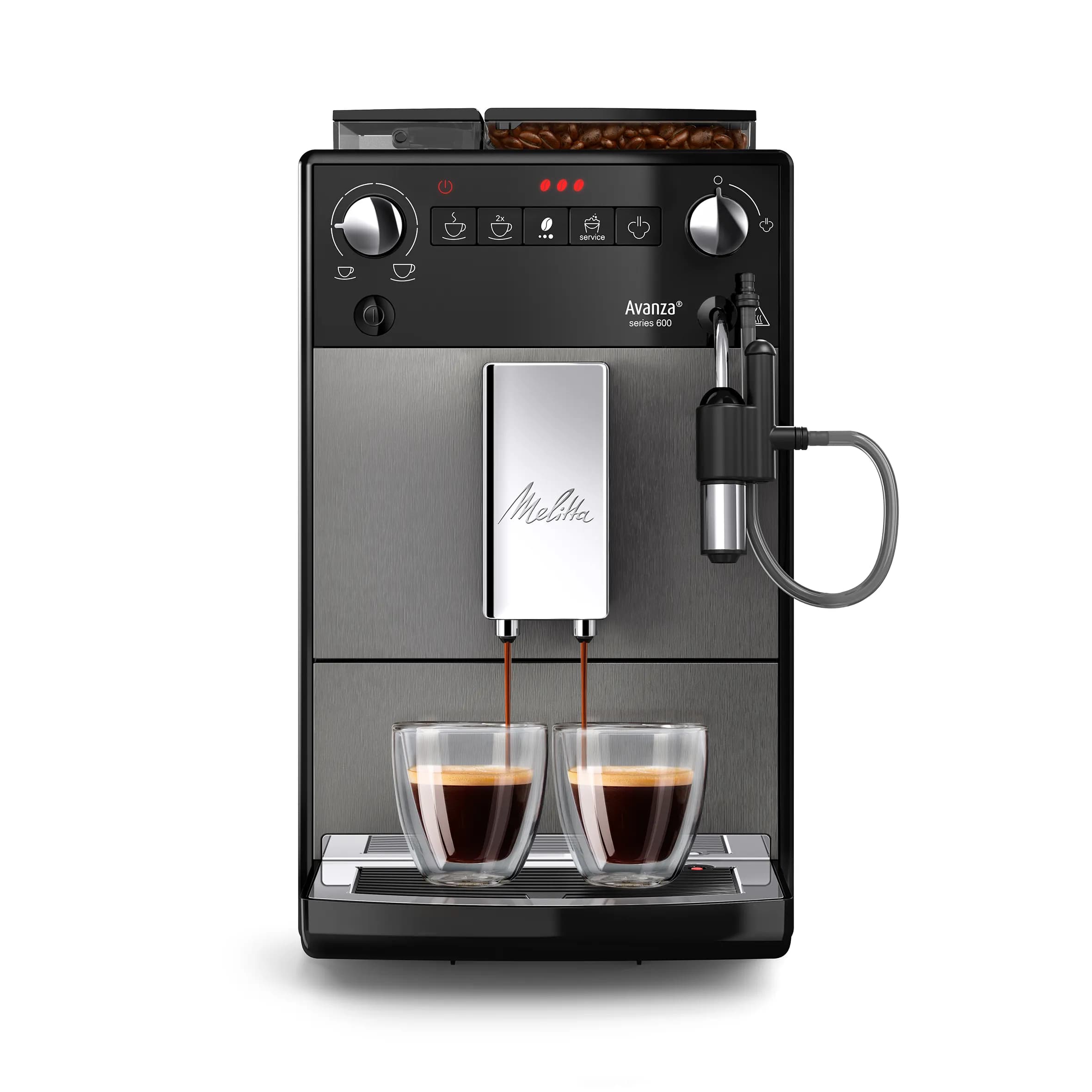 Melitta Avanza F27/0-100 -täysautomaattinen espressokone, musta, harmaa