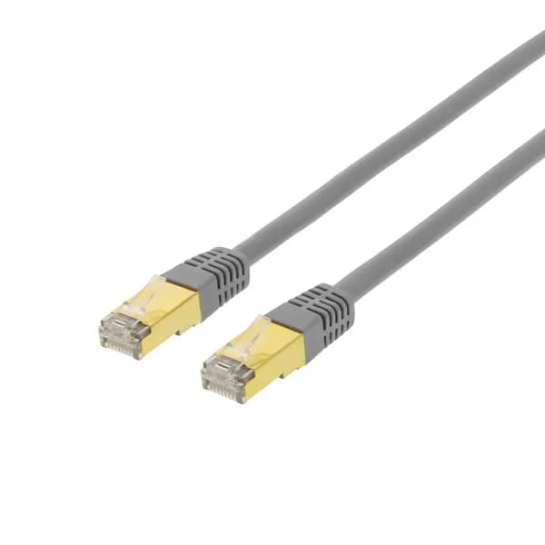 Deltaco Cat7 S/FTP RJ45 1m -verkkokaapeli, harmaa