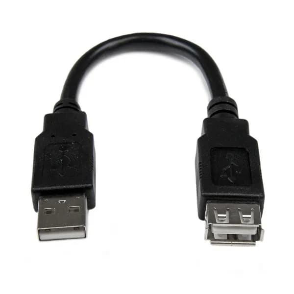 StarTech USB 2.0 -jatkokaapeli, 0,15 m, musta