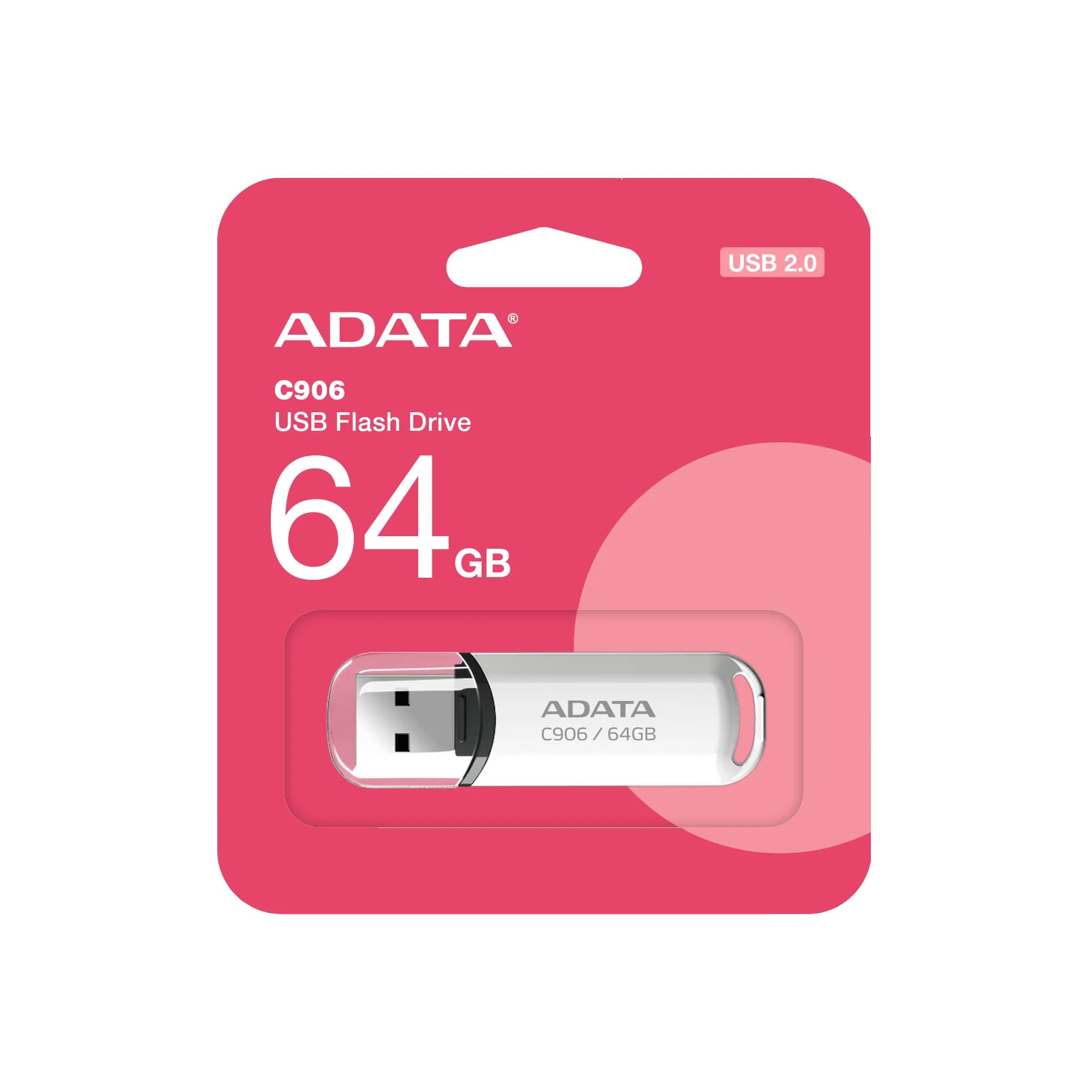 A-DATA C906 USB 2.0 64 Gt -muistitikku, valkoinen