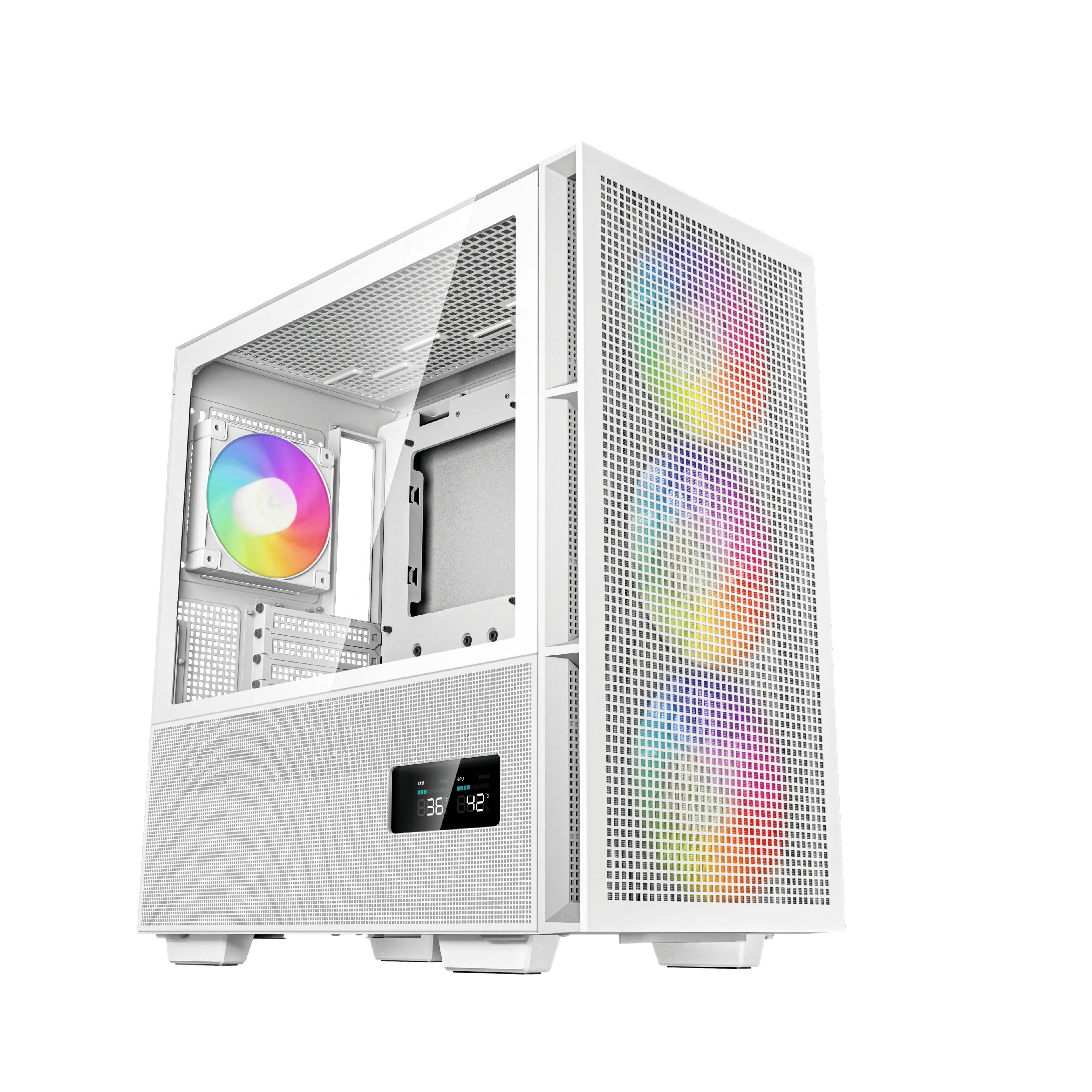DEEPCOOL CH560 DIGITAL WH -miditornikotelo ikkunalla, valkoinen