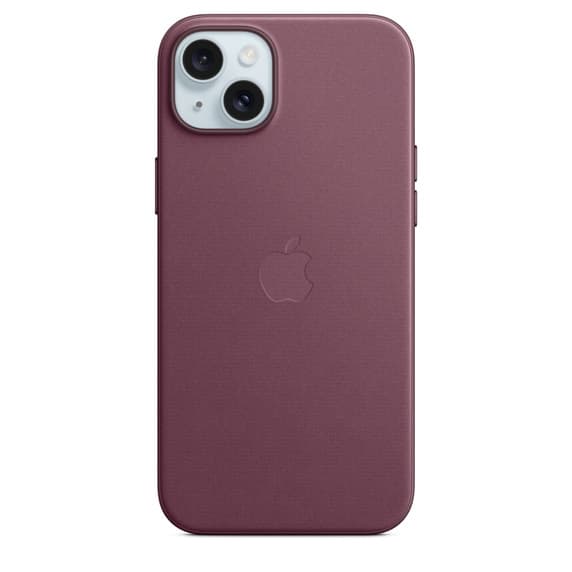 Apple iPhone 15 Plus, MagSafe -FineWoven-kuori, Mulperinpunainen