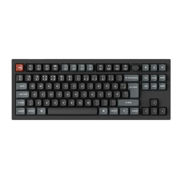 Keychron V3 Ultra 8K 80% -langaton mekaaninen pelinäppäimistö, Silk POM Brown, musta