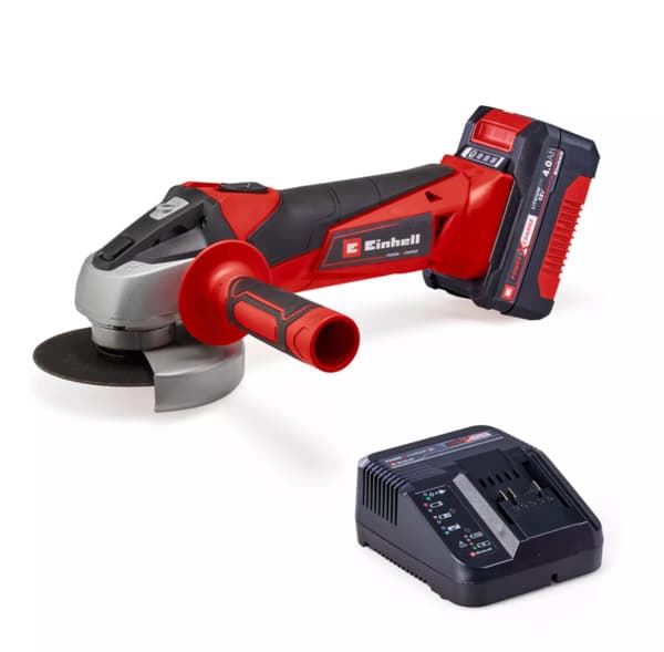 EINHELL Power X-Change -Akkukäyttöinen kulmahiomakone 18V, 18/115, sis. Akku 4.0Ah ja laturi